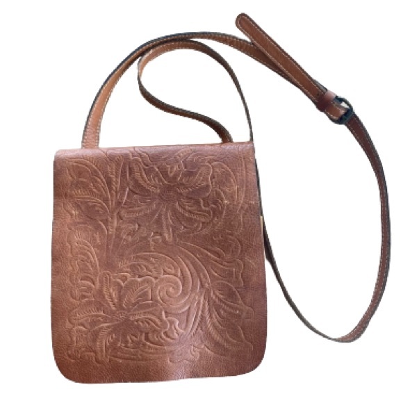 Patricia Nash Handbags - Patricia Nash Granada Tooled Italian Leather Crossbody Boho Bag